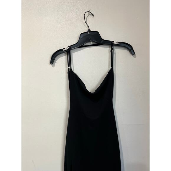 Babyboo Beatrix Maxi Dress Black Slit Formal Evening Gown NWT XS Y2K - Picture 10 of 10